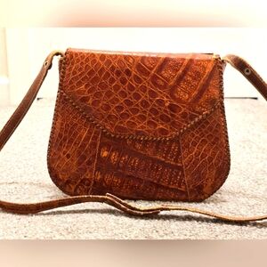 Genuine Alligator Handbag Vintage Shoulder Bag